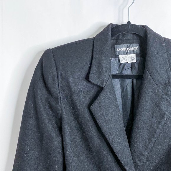 Vintage Sag Harbor Petite 100% Pure Wool Blazer - Picture 5 of 9
